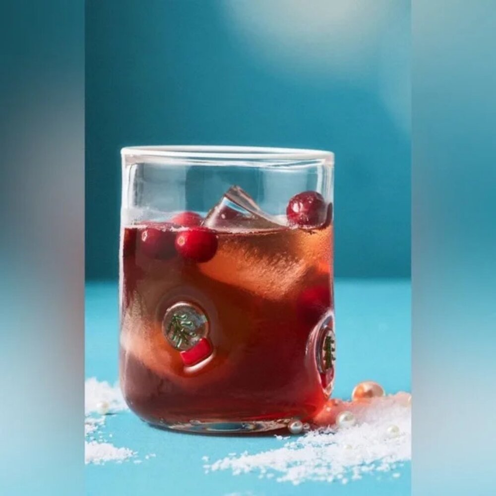 Anthropologie Snowglobe  Icon Juice Glass